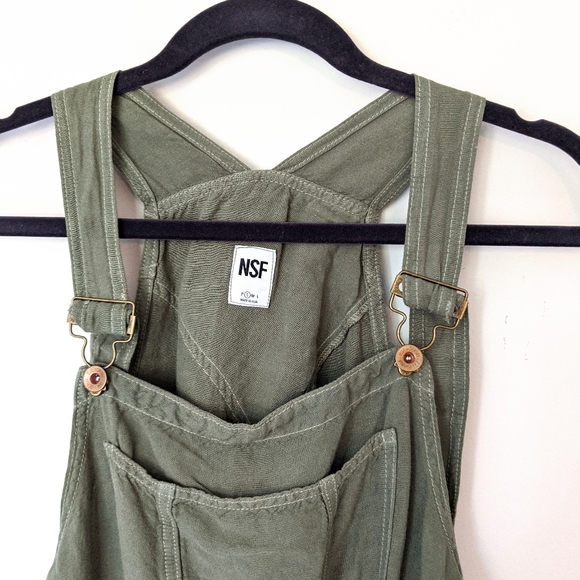 NWT Revolve NSF Dahlia Olive Cinched Waist Overall - Picture 5 of 5